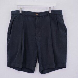 Tommy Bahama‎ 100% Silk Black Shorts 36 / 8 Pleated High Rise Tagged 38